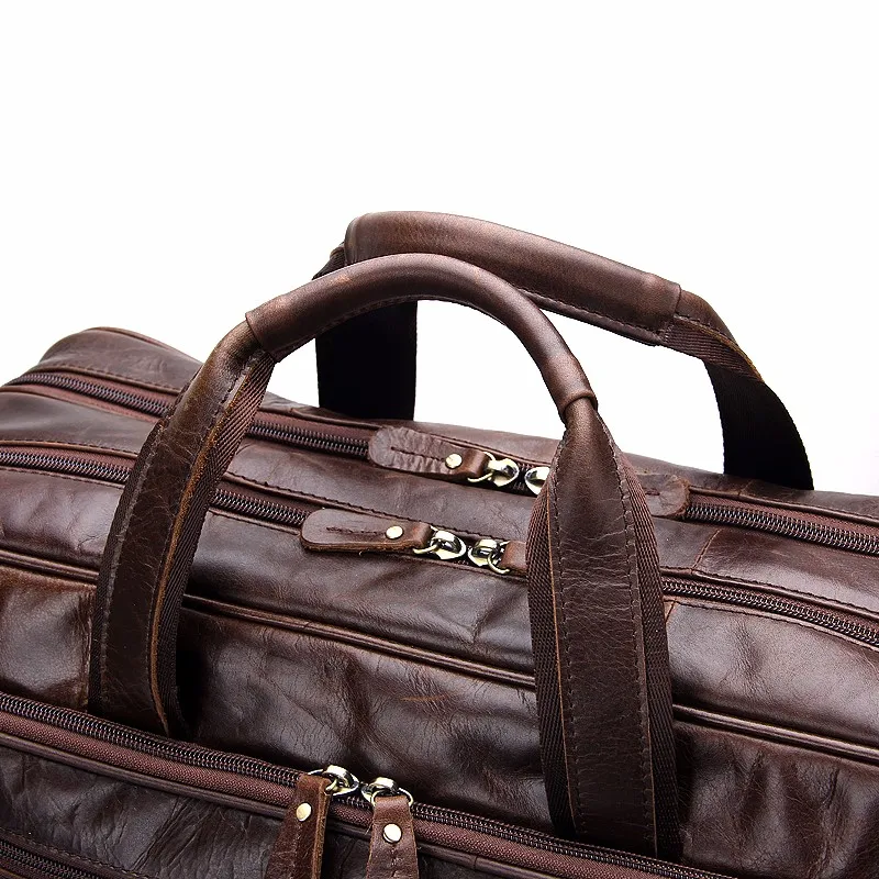 Genuine Leather Laptop Luggage Bag For Man Travelling Computer Bag ...