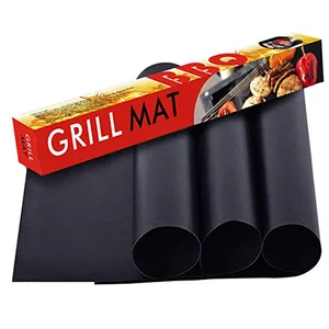 Image of Non-Stick , Heavy Duty , Reusable , and Easy to Clean Extended Warranty BBQ Grill Mats