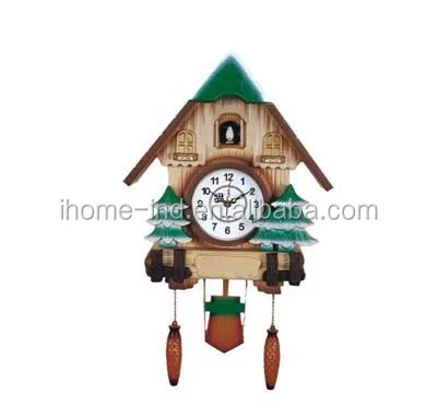 
talking wall clock plastic cuckoo clock with bird come out 