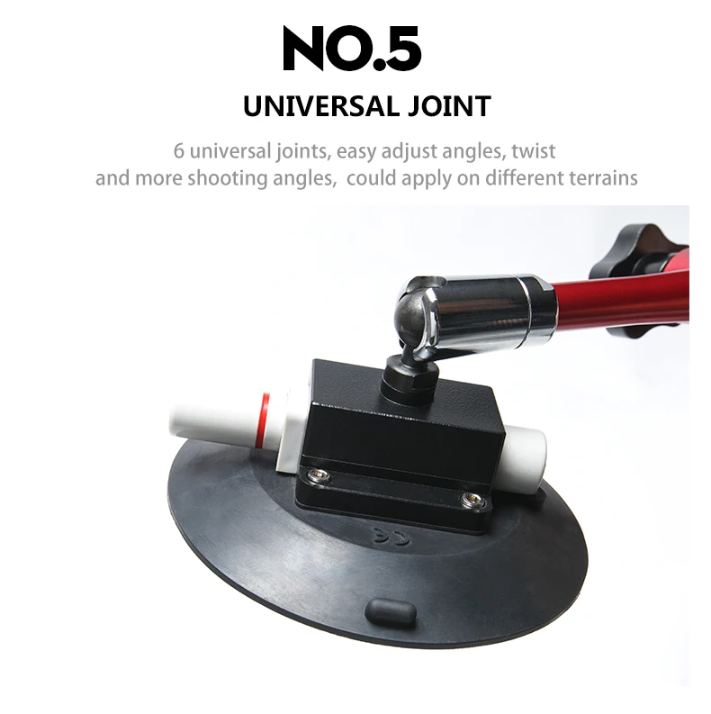 ASXMOV XP4 Adjustavble Filming Stabilizer Ball Head DSLR Tripod Car Sucker Suction Cup Camera Mount Holder