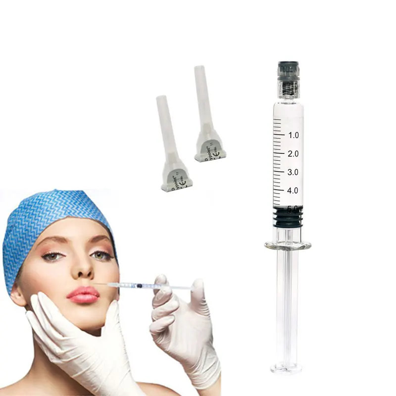 

5ml Deeper lip nose & breast plump hyaluronic acid fillers Injectable sodium hyaluronate gel injection with 0.3% Lidoc, Transparent