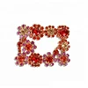 Square shape alloy shoe clip colorful rhinestone decoration women high heel shoe upper