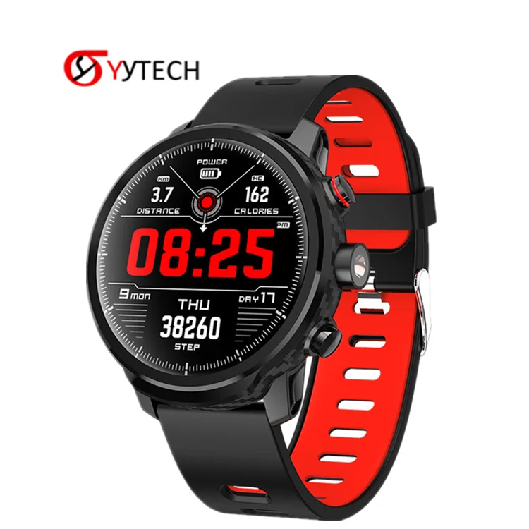 

SYYTECH L5 Smart Watch Bluetooth Heart Rate Monitoring IP68 Waterproof Sport Pedometer smart watch bracelet phone, Red/green/black