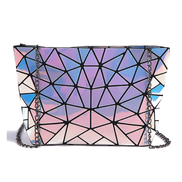 

Osgoodway2 Geometric Women Sling Bag Ladies Laser Holographic pu Chain Crossbody Bag, 5 color options