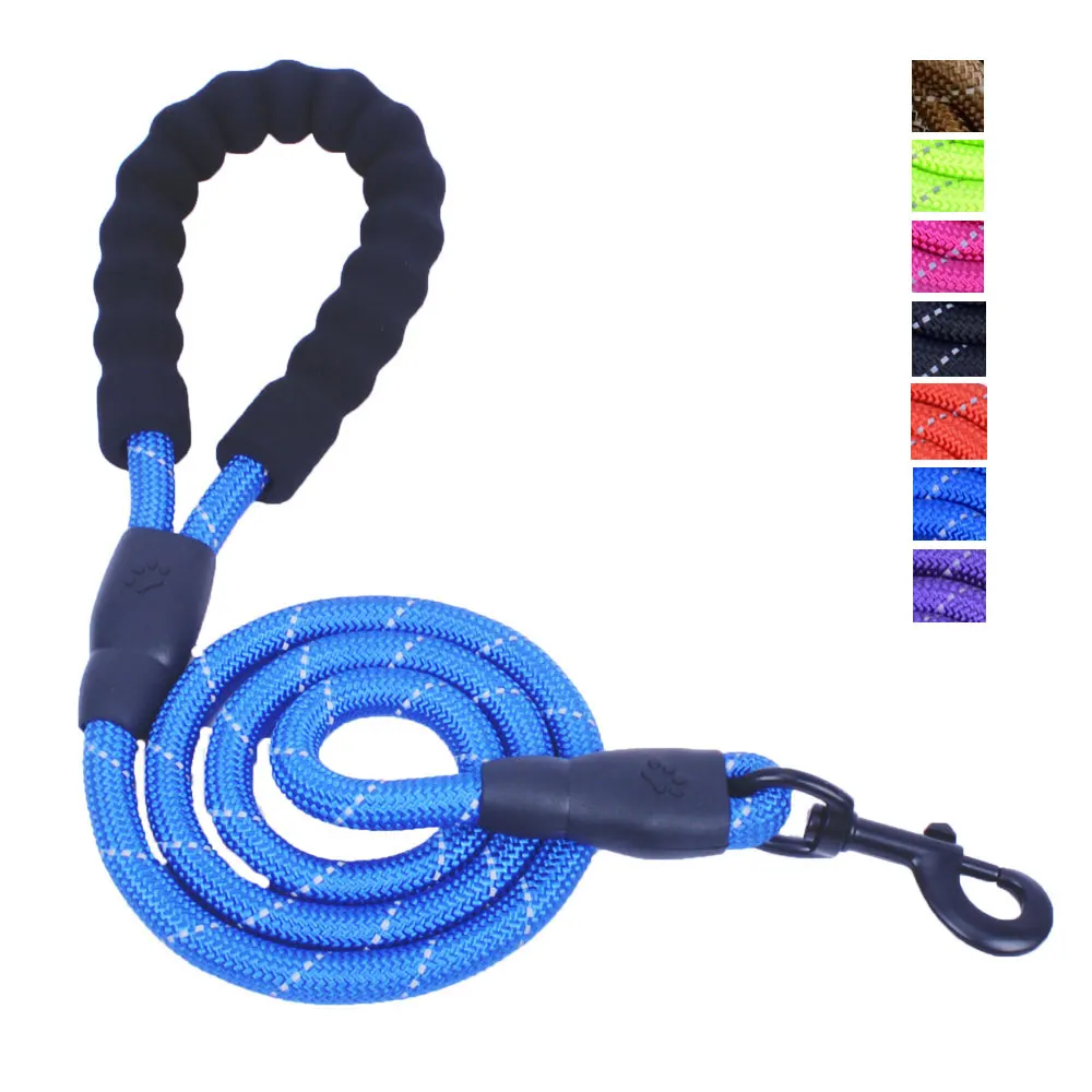 

Glow Castle 5FT Reflective Dog Rope Leash With EVA Padded Handle, 6 colors