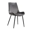 American vintage iron industrial backrest restaurant leather dining chair