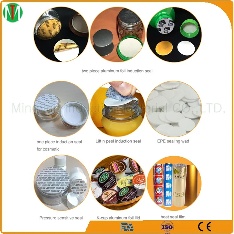 New Aluminum Foil Glass Induction Sealing For 500g Honey Food Jar And Peanut Butter Bottles