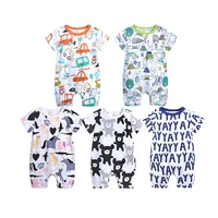 

Breathable summer custom print baby clothes newborn boy romper