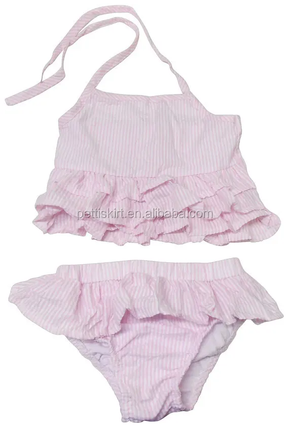 light pink ruffle bikini