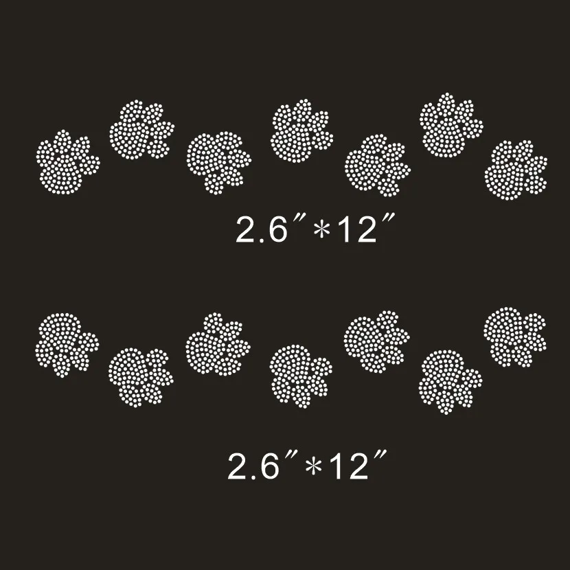 

Paw Designs Ribbon Strip Cheer Bow RhinestoneTransfer, Crystal