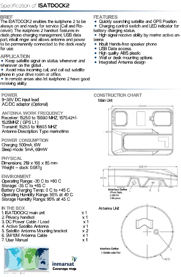 Beam IsatDock2 LITE + passive Antenne ISD700 + Handhörer | Shop