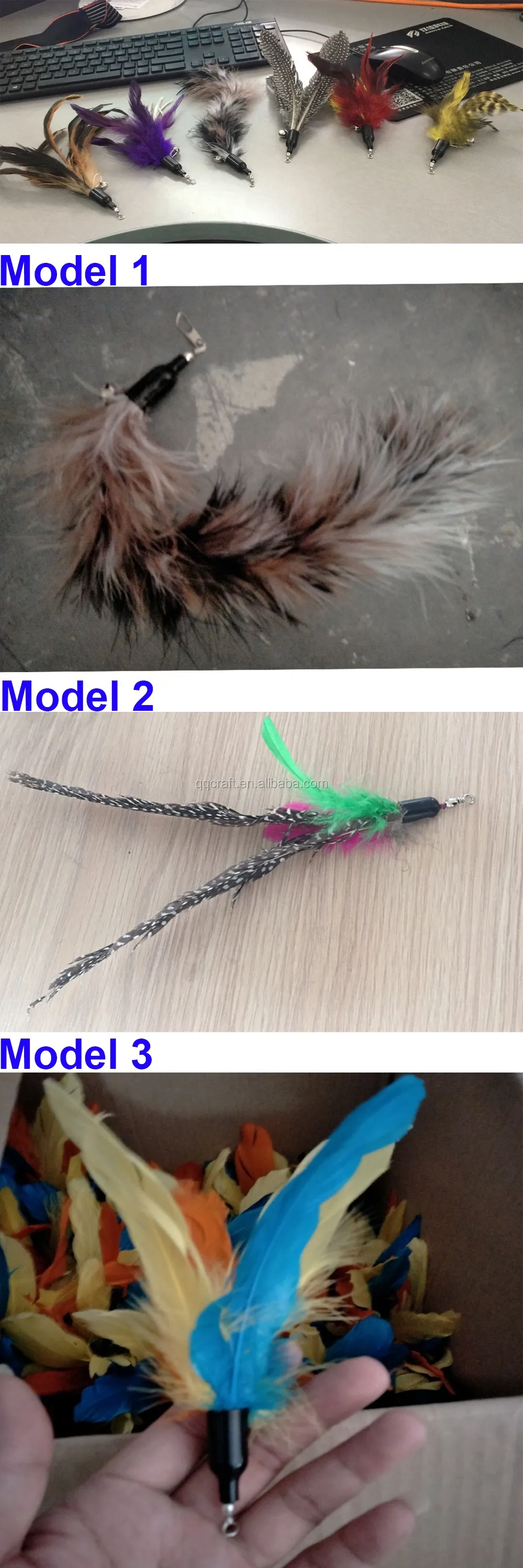Qqpet Télescopique Canne À Pêche Spin Plume Baguette Chat Qqpet Télescopique Canne À Pêche Spin Plume Baguette Chat