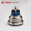 30mm heat resistant spring return switch 5V blue led lamp push button