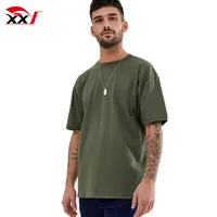 

custom men high end streetwear oversized heavy cotton plain boxy fit t shirt in khaki