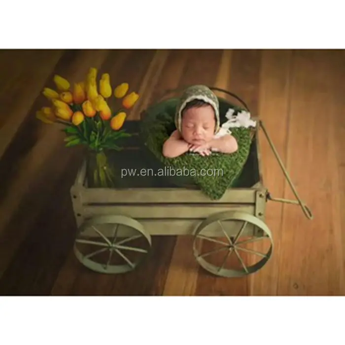 

Vintage Wooden Baby Wagon Photography Shoot Baby Boy Cart Newborn Girl Photo Cart Photo Props Wooden Baby Car Photography Props