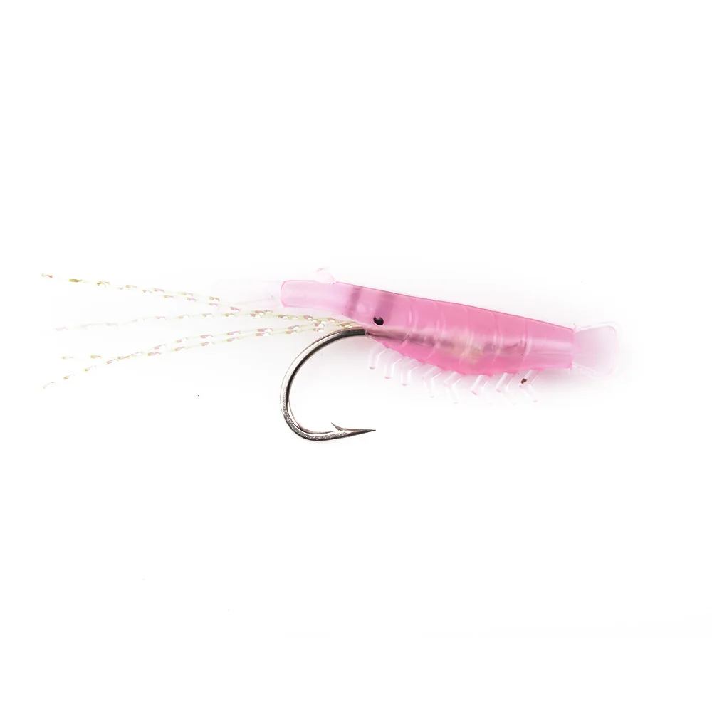 

Shrimp Luya bait freshwater fishing shrimp soft bait with hook, As picture