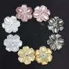 Natural flower shape carved mother of pearl shell in loose gemstone