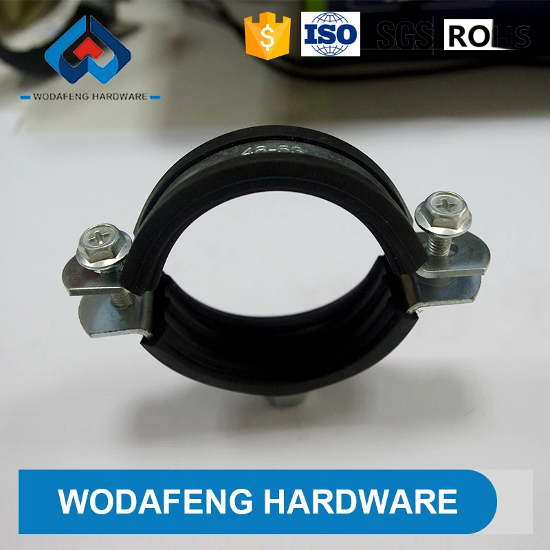 
stainless steel Chinese supplier single ring pipe clamp types with rubber price 
