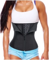 

Women Plus Size Latex Waist Trainer Corset Zipper Underbust Cincher Belt Weight Loss Body Shaper Tummy Control Training Slimming
