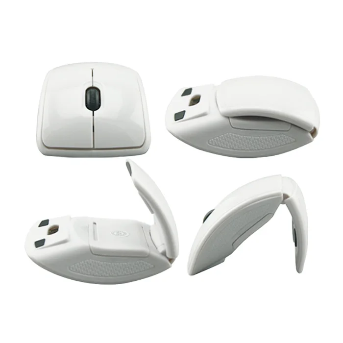 computer accessory 2.4G foldable arc wireless optical mouse for PC