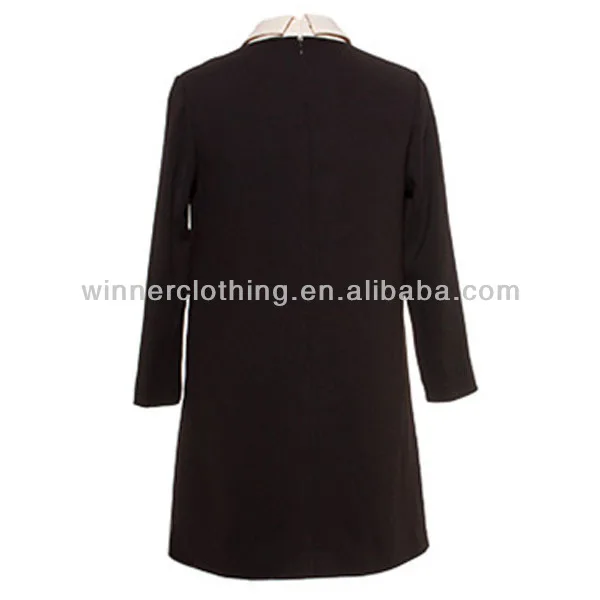 plain black long frock