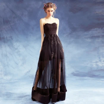 black transparent gown
