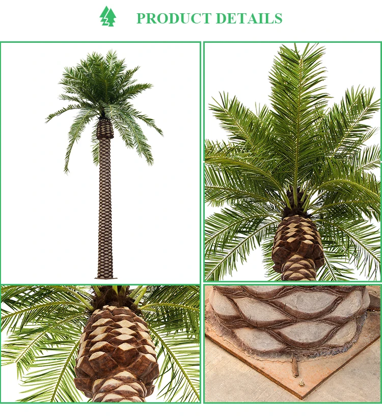 Artificial Outdoor Decorative Metal Palm Trees For Sale Fake Date Palm