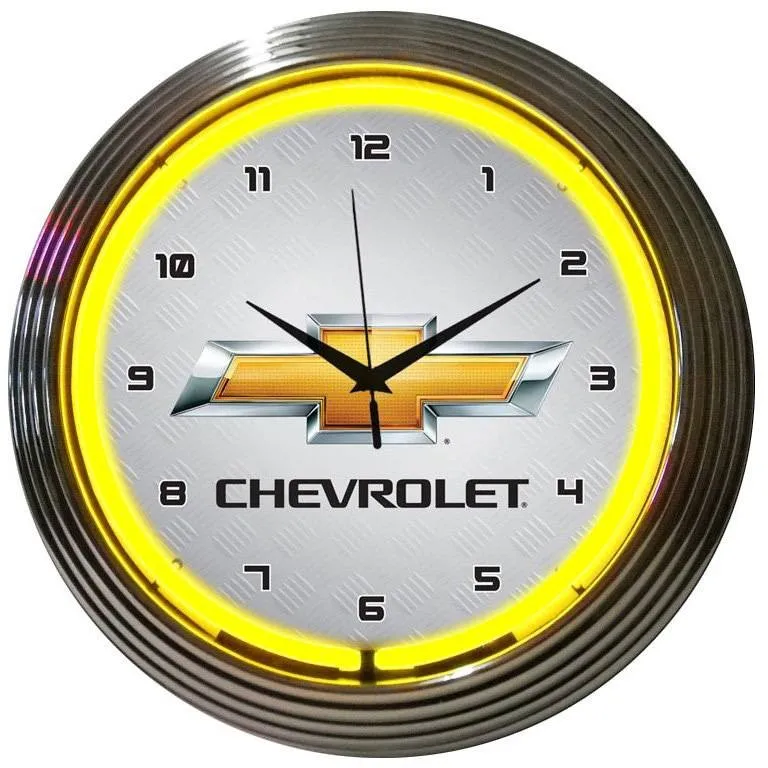 

custom clock face neon tube lighting wall clock