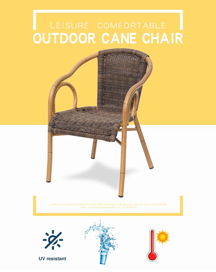 Aluminium Rattan Modern Design For Cheap Metal Restaurant Furniture Chair