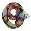 Wholesale Portable Foldable Wrap Cashmere Infinity Color Plaid Scarf With Zipper Pocket Custom Loop Infinity Scarf Women