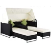 Cheap Rattan Jordan Furniture Lounge Set Love Seat Sofa Wicker Canopy Outdoor Daybed