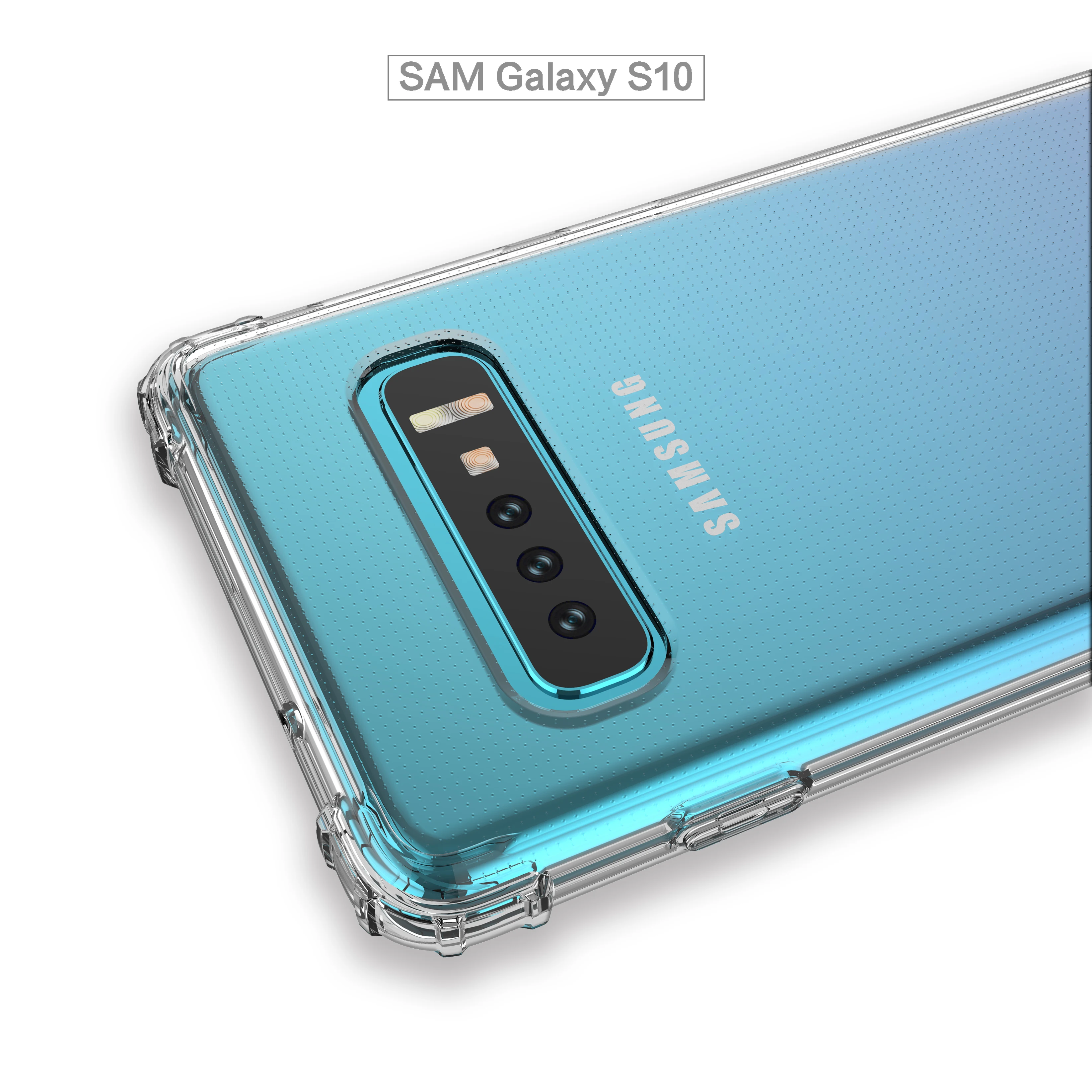 

For Sumsung S10 Case Transparent Silicon Soft TPU Clear Back Cover For Sumsung S10 Mobile Case, 3 colors