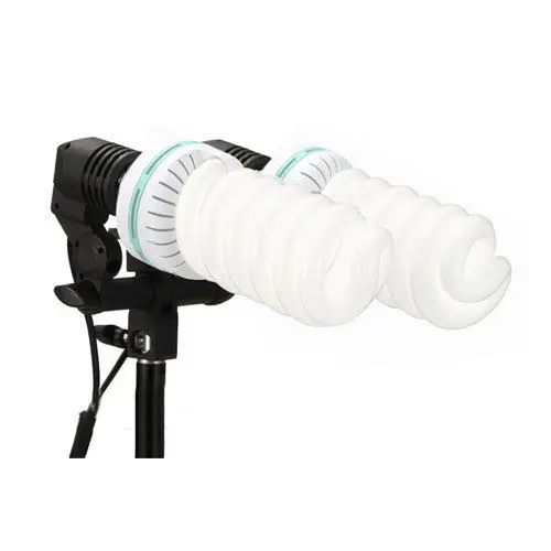 Studio Twin/ Double E27 Ac Swivel Socket Umbrella Bracket Flash Lamp