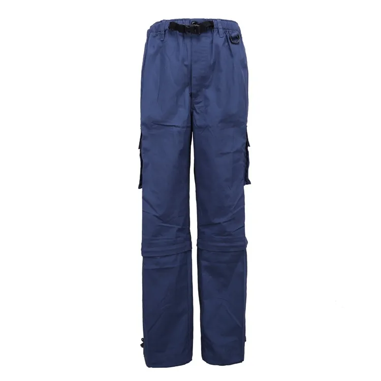 blue work pants with reflective stripes
