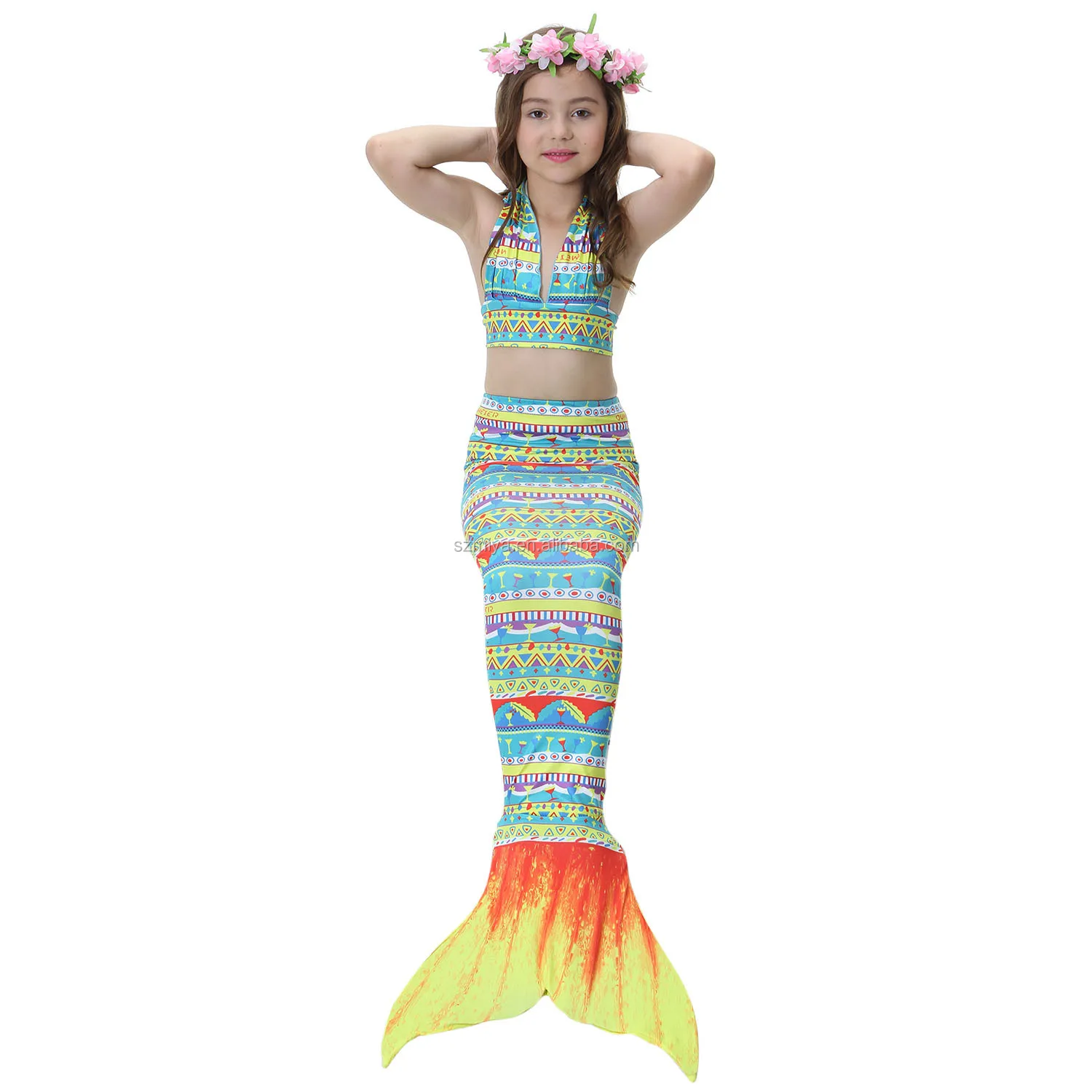 2018 Summer Hot Child Mermaid Tail For Swimming Kid Mermaid Tail 