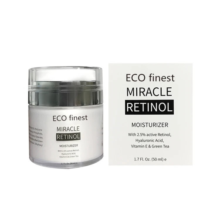 Retinol Moisturizer Cream for Face, With Hyaluronic Acid, Vitamin E and Green Tea