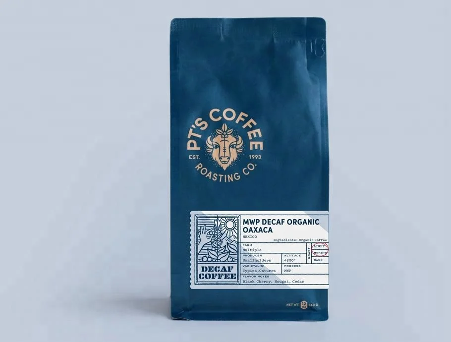 
Square bottom flat bottom coffee bag wholesale 500g /250g kraft paper coffee bean bag with valve 