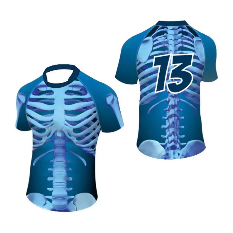 

China Best Quality Free Design Custom Polyester Sublimation Transfers Team Jersey Training Rugby Uniform