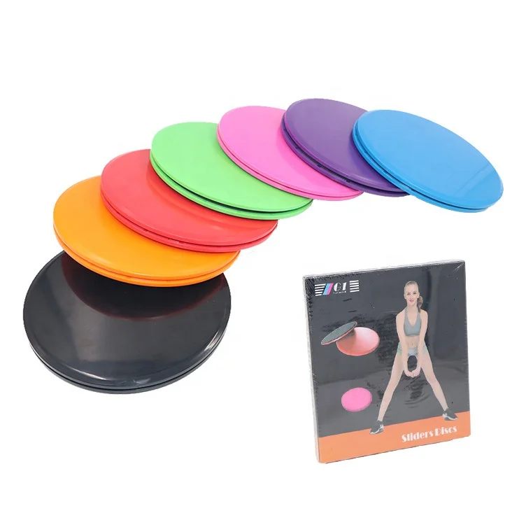 

Two Sided Dual Sliding Exercise Sliders & Fitness Gliding Discs, Pink, red, black, blue, green, yellow, orange or customized colors