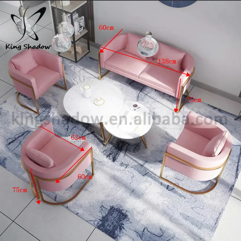 

european style italy office living room sofa set lounge reception leather office sofa, Optional