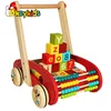 2019 Top sale preschool baby wooden walker for wholesale W16E046