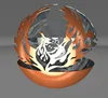 Chinese Supplier Outdoor Rusty Metal Corten Fire Ball Puzzle