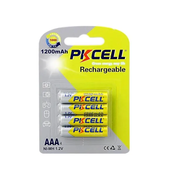 4*aaa Pkcell High Quality Rechargeable Aaa Battery 1.2v 1200mah Buy