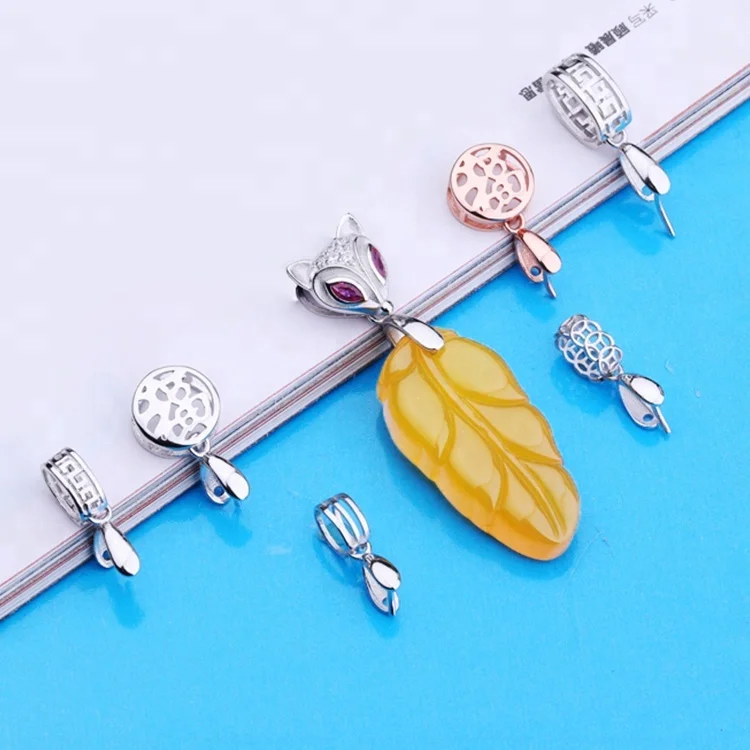

100% S925 sterling silver Pendants Clasps Clips Bails Connectors Charm Jewelry Findings, Gold /rose gold / platinum