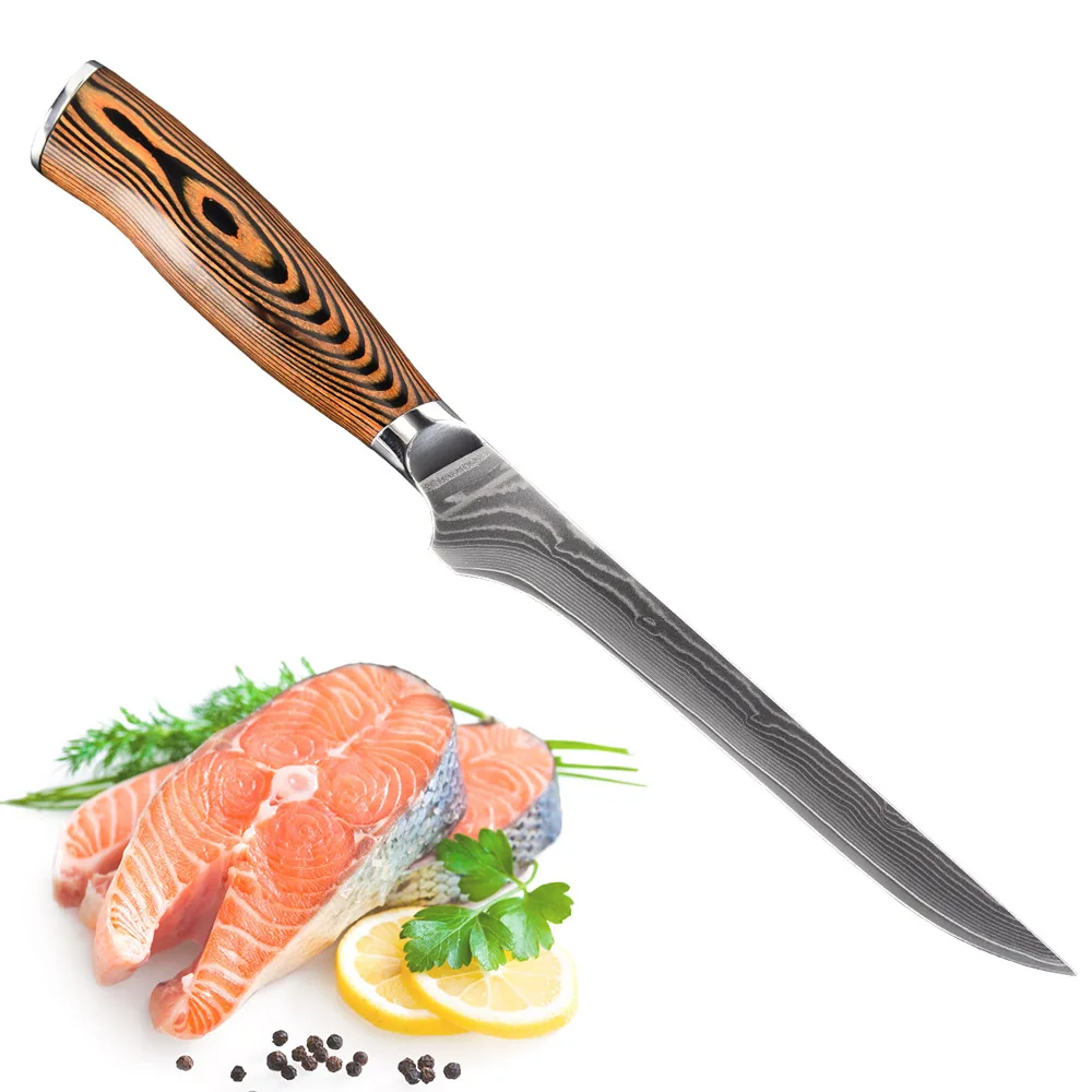 

Damascus Steel Stainless Butcher Skinning Boning Knife