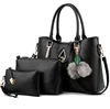 up-0489r Wholesale jing pin leather handbag sets college student shoulder bag