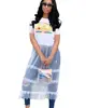 New Arrivals Fashion Women Casual O-Neck Short Sleeve Letter Printed T-Shirt Mesh See-through Skirt Patchwork Dress