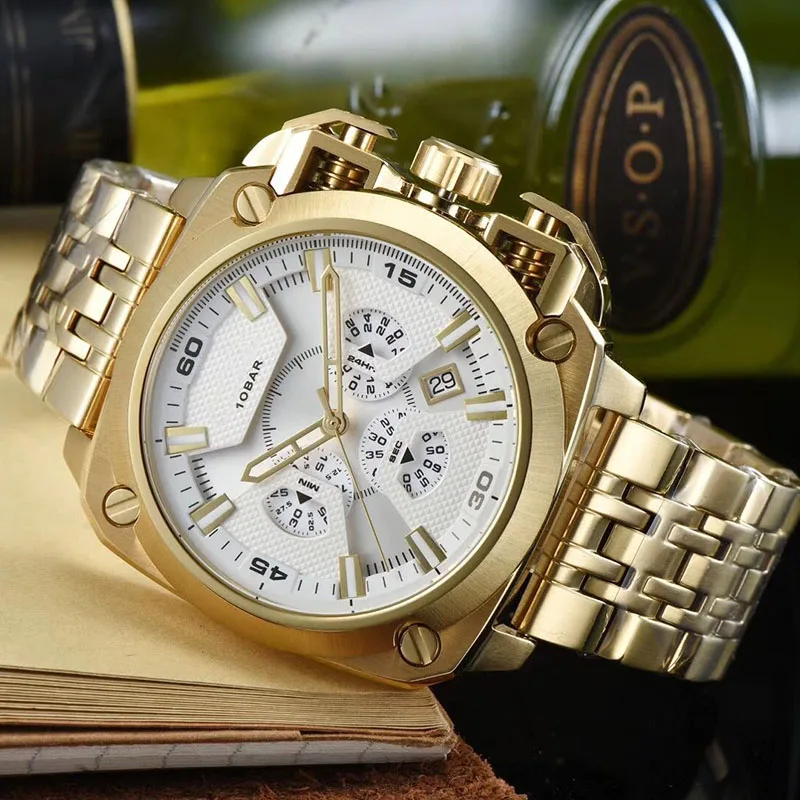 

Discount Sales d z Men Watches Big Dial Metal Wristwatches Analog Wastches Men, 10color