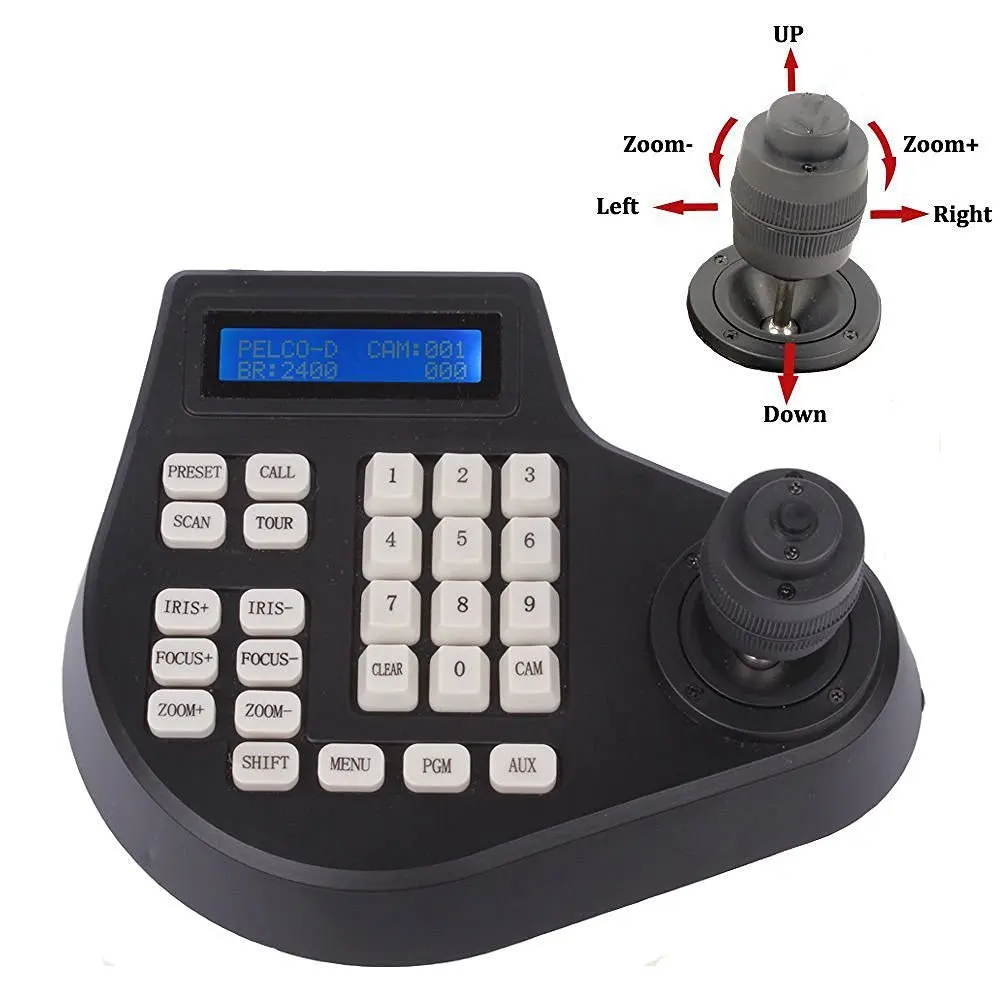 Get Quotations · SyncArrow 3D RS485 Joystick Keyboard Controller for PTZ  Dome Cameras (KC-3DW, 3D