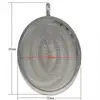 316 Stainless Steel Pendant setting Flat oval bezel for jewelry making 30x48x2mm Hole: 5mm 902554